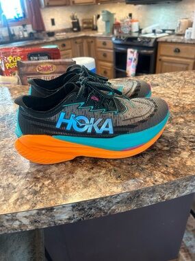Hoka Black Teal Orange Running shoes
